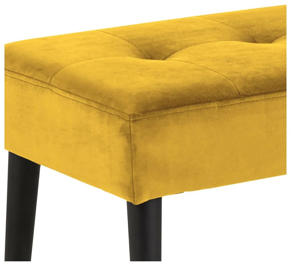 Lavička Glory žltá 45 × 95 × 38 cm ACTONA