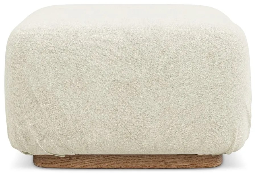 Krémovobiela modulárna podnožka z textílie buklé Ailani – Makamii