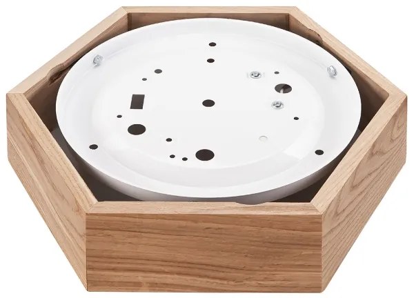 Stropné svietidlo OAK HEX 1xE27/60W/230V pr. 32 cm dub