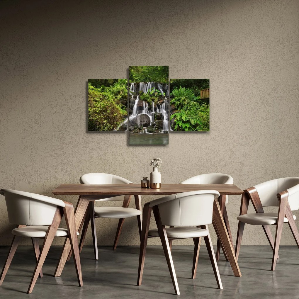 Obraz vodopádov v tropickom lese (90x60 cm)