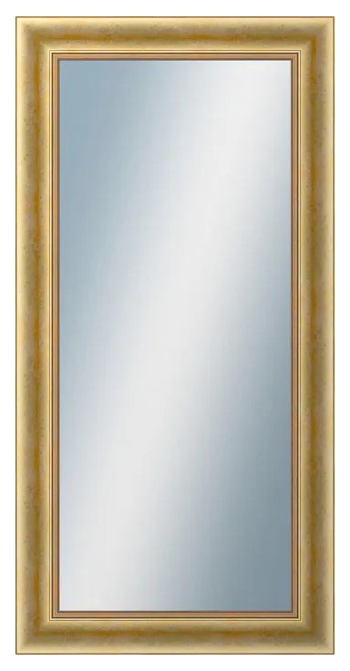 DANTIK - Zrkadlo v rámu, rozmer s rámom 60x120 cm z lišty KŘÍDLO veľké zlaté patina (2772)