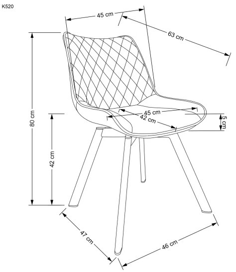 Jedálenská stolička OMBRA 1 ks čierna