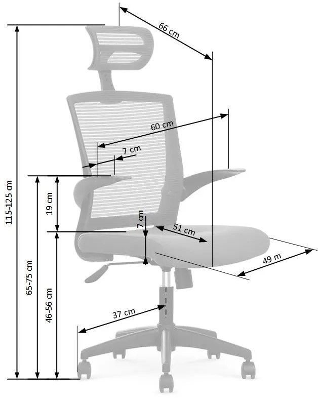 Kancelárska otočná stolička VALOR — látka/sieť, čierna