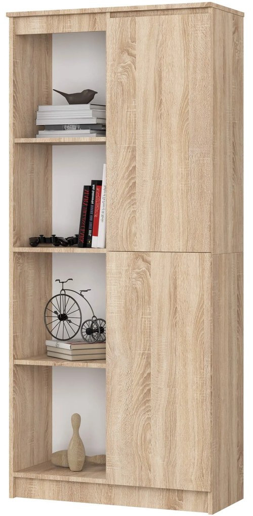 Regál Rexa 80 cm 1 skrinka a 4 police dub sonoma