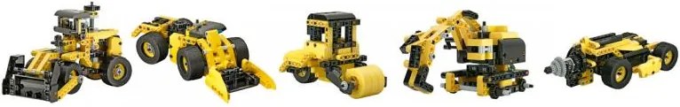 Mechanické laboratórium - Buldozér - 10 modelov - 200 dielikov