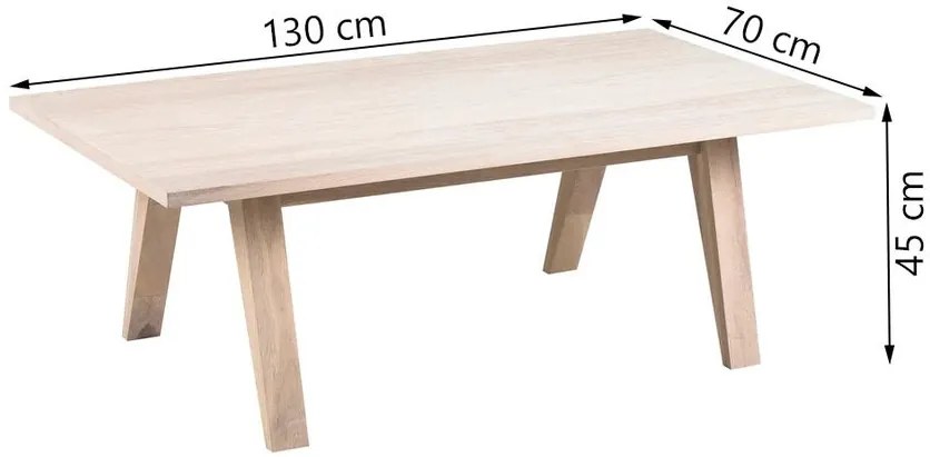 Konferenčný stolík Edmond 130x70x45 cm - dub prírodný