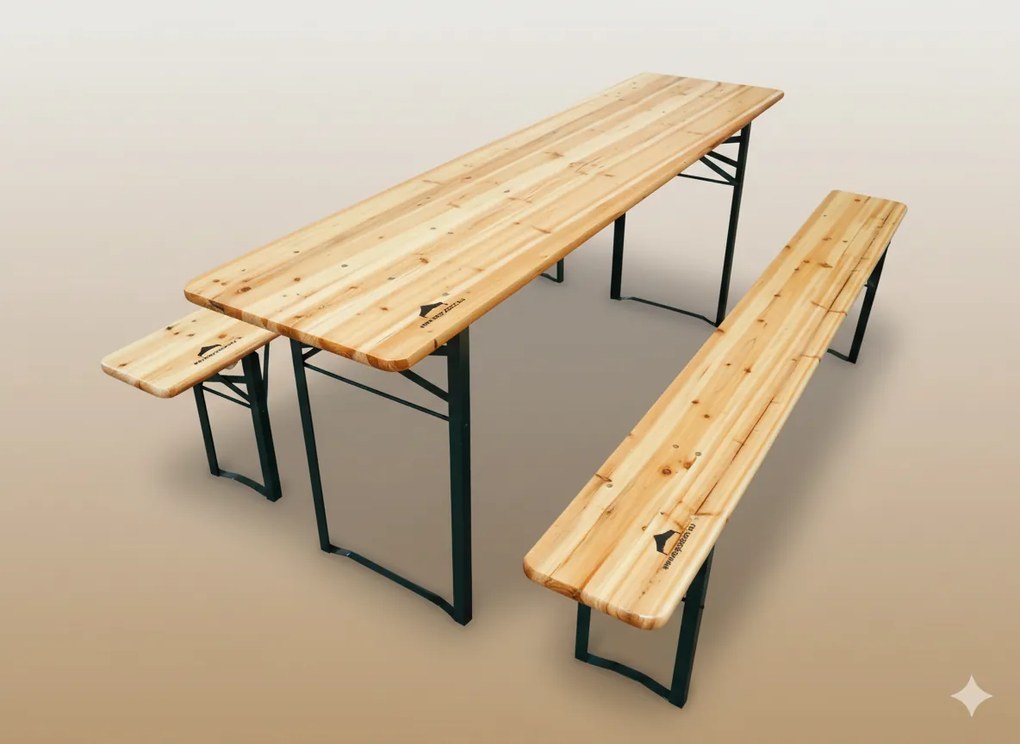 Drevený pivný set - 220cm, 70cm