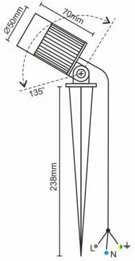 LED Vonkajšie svietidlo  LED/7W/85-264V IP67