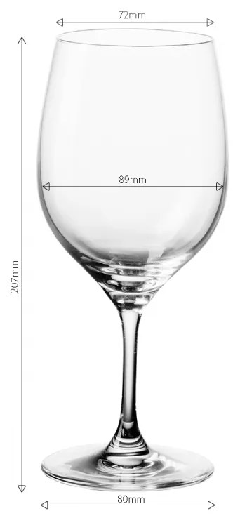 Poháre na červené víno 450 ml set 4 ks - Anno Glas Lunasol META Glass - 322081