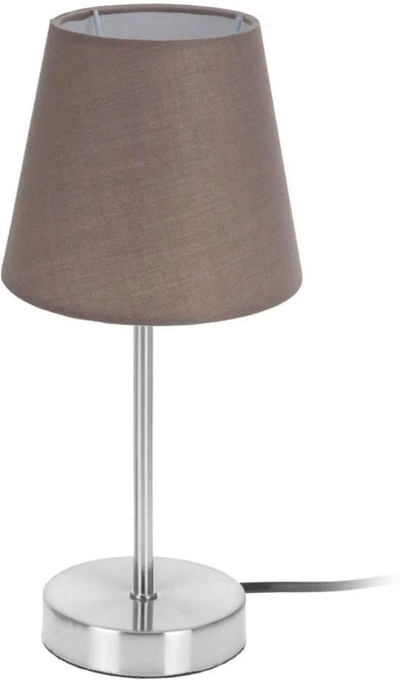 DekorStyle Nočná stolová lampa kovová 29,5 cm hnedá