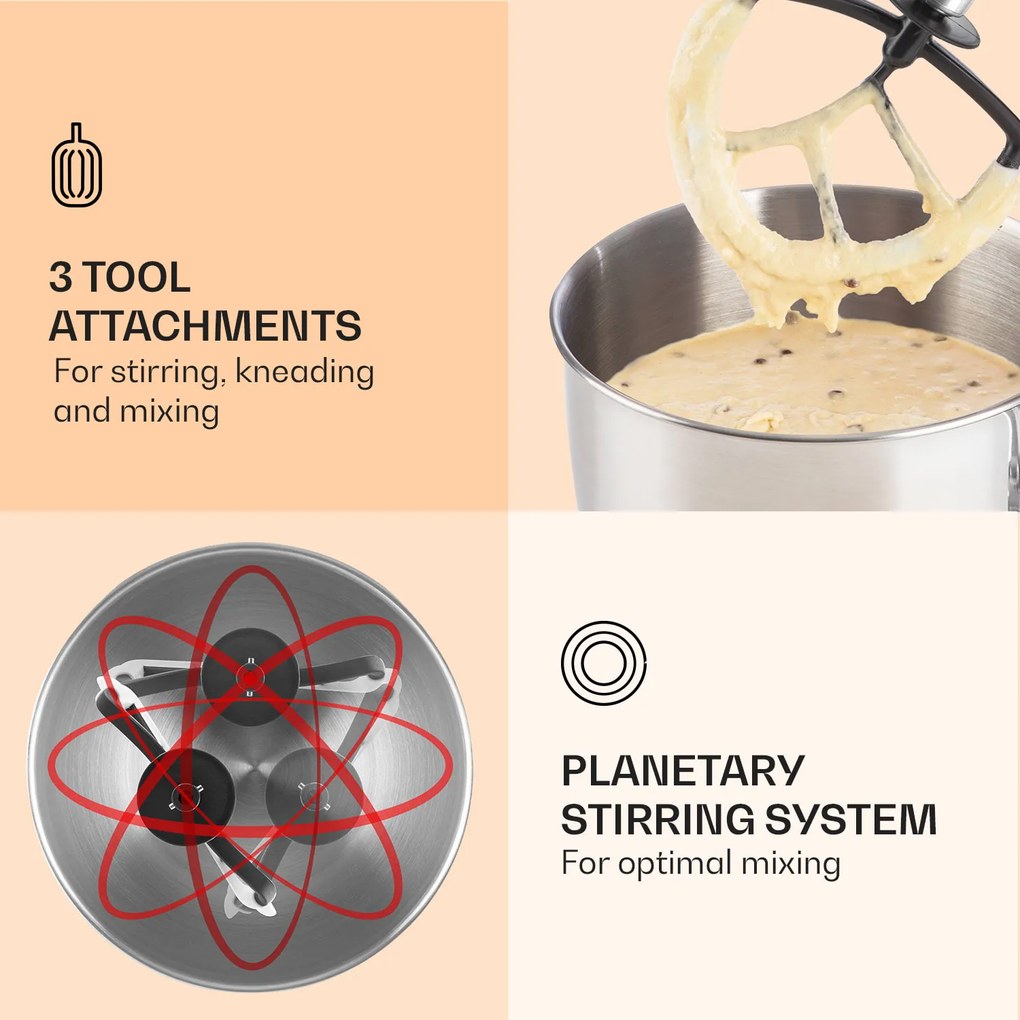 Klarstein Lucia, kuchynský robot, mixér, mlynček na mäso, 1800 W