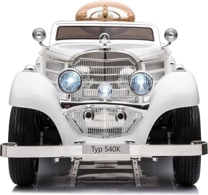 LEAN CARS Elektrické autíčko Mercedes 540K Premium LED MP3 biele