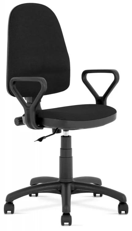 Kancelárska otočná stolička BRAVO — látka, viac farieb Čierna