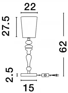 LED šedo-hnedá stolná lampa Damo