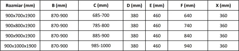 Mexen Apia, sprchový kút s posuvnými dverami 90 (dvere) x 90 (stena) cm, 6mm číre sklo, čierny profil, 840-090-090-70-00