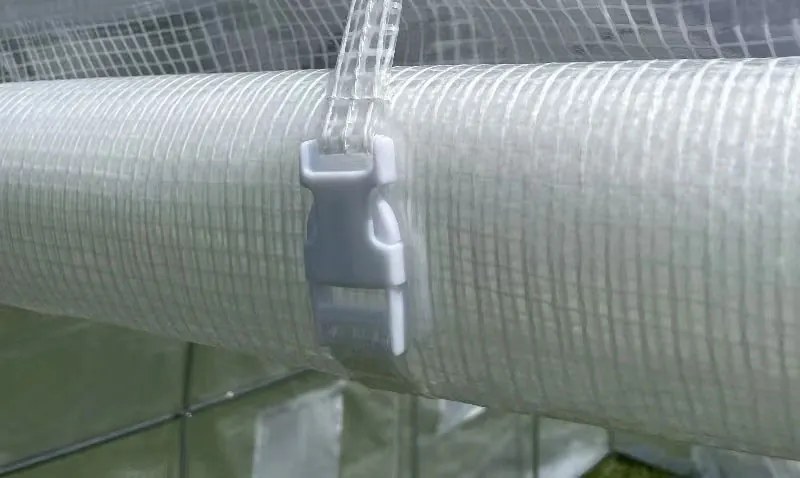 Záhradný fóliovník 3x2x2 m, viacsezónny, kovový rám, biela fólia, 2 vchody
