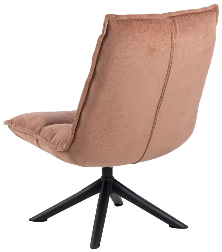 Otočné lounge křeslo Blizzard rosewood červeno-hnědé