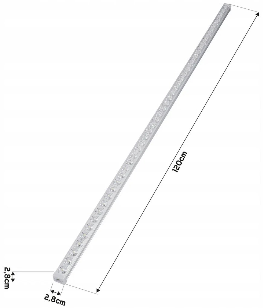 BERGE LED lampa NEPTUN 120cm - 36W -3600lm - IP20 - 6000K - studená biela