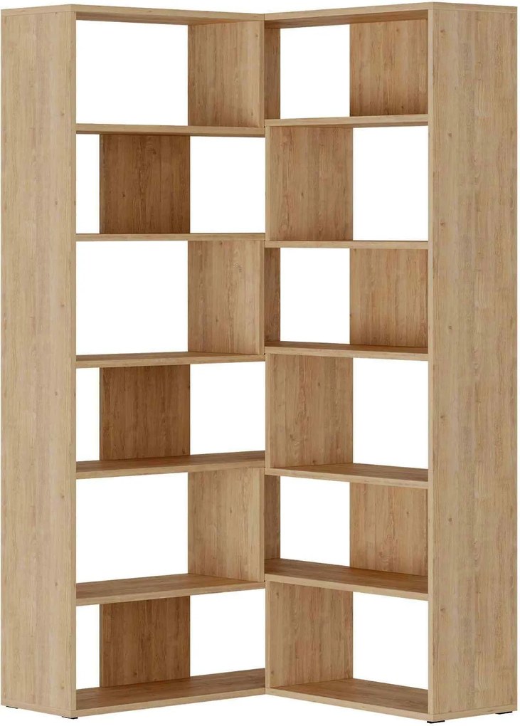 Rohová knižnica MAURICIO no. 4, dub