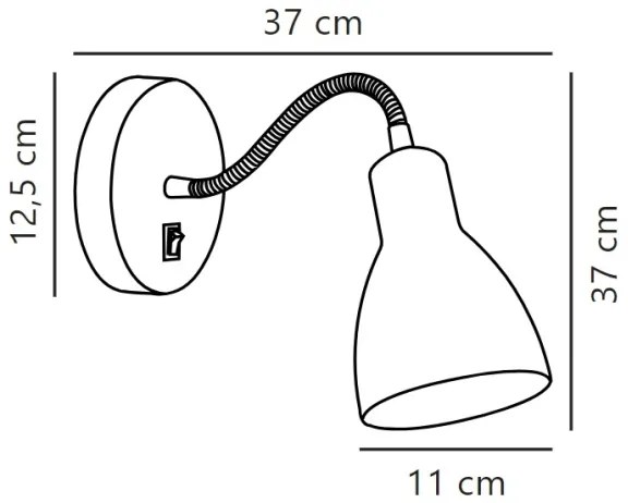 Nordlux - Nástenné bodové svietidlo CYCLONE 1xE14/15W/230V biela
