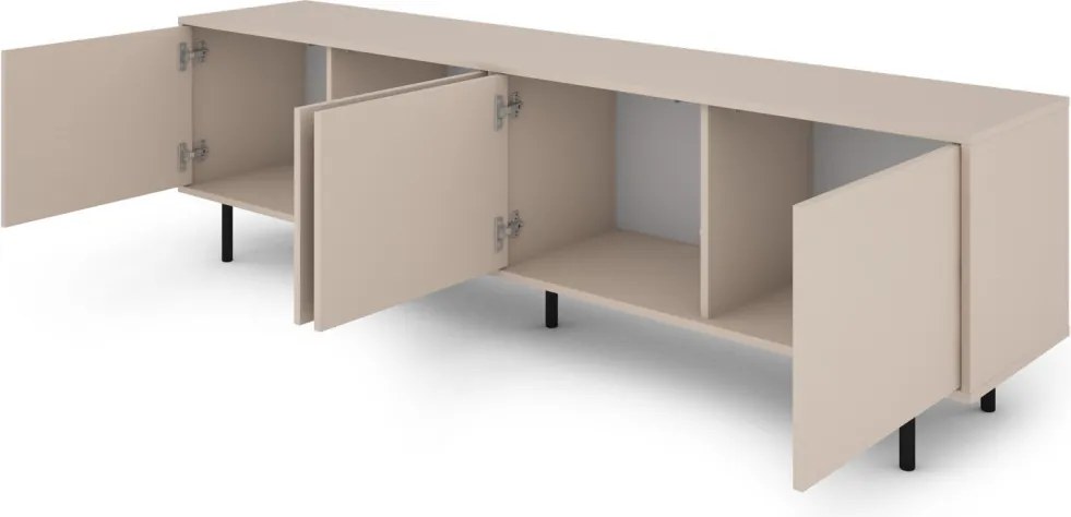 Široká TV skrinka Flax, 200 cm, béžový kašmír