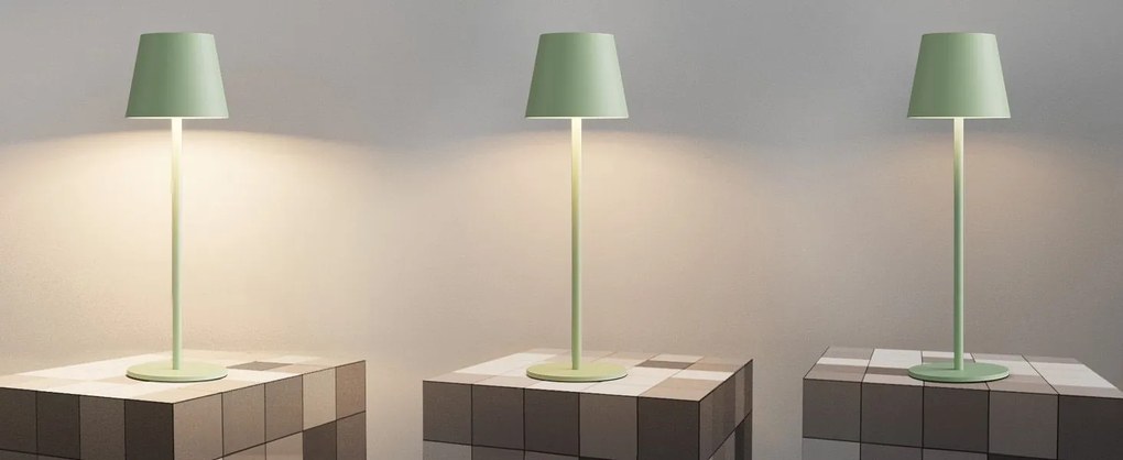Toolight Toolight, dotyková LED nočná stolná lampa 5W, 3 farby svetla, USB napájanie, APP1368-T GREEN, svetlá zelená, OSW-08630