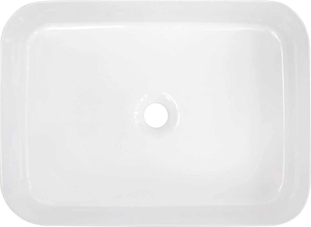 Deante Hiacynt, umývadlo na dosku 51x37 cm, biela, CDY_6U5S