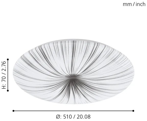 Eglo 98326 - LED Stropné svietidlo NIEVES LED/30,8W/230V