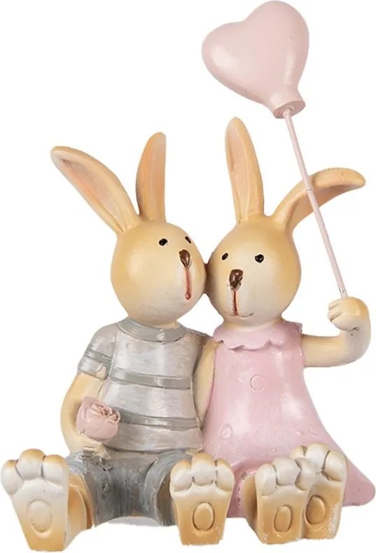 Dekorácia zajačikovia s balónikom - 8*6*10 cm