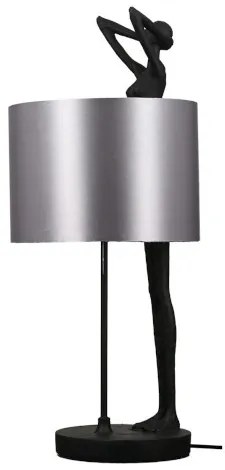 Čierno strieborná design lampa LADY
