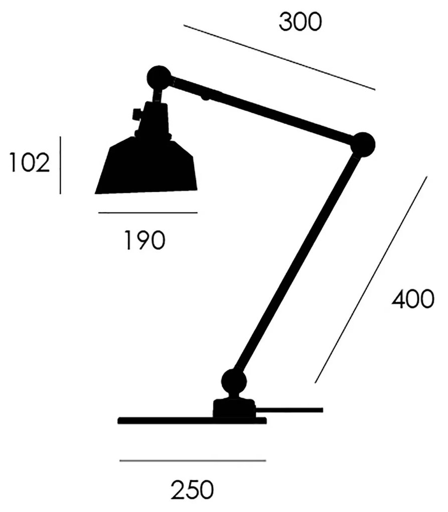 midgard modular TYP 551 stolová lampa biela 60 cm