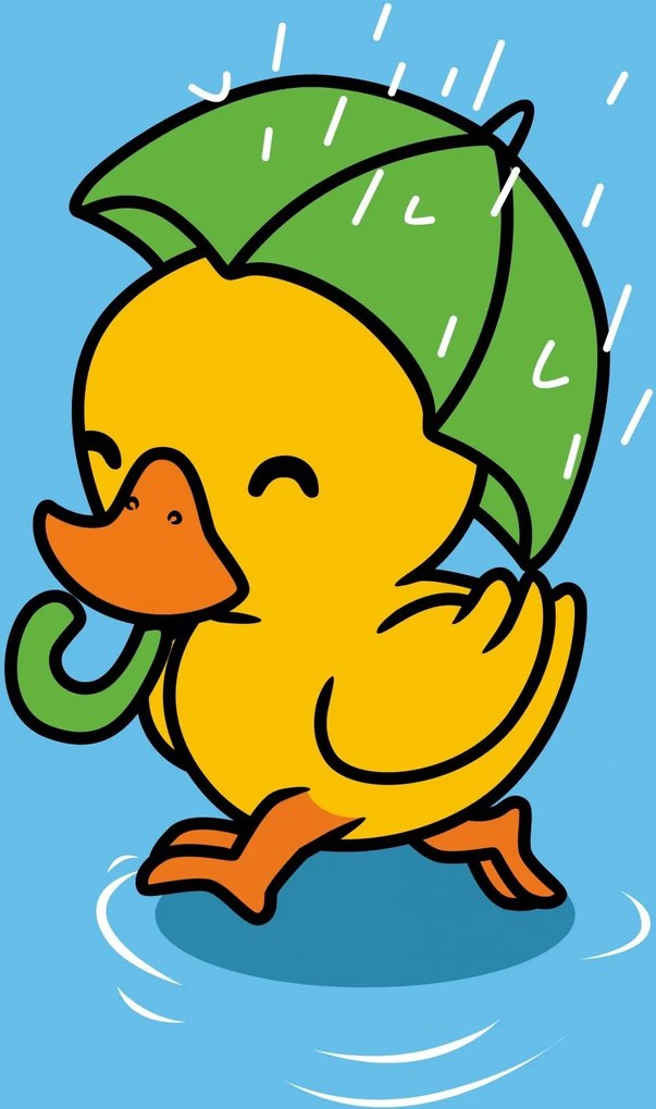 Detský bavlnený uterák ANIMALS 30x50 cm - Kačička