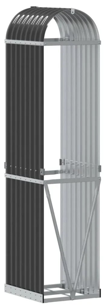 Držiak na polená antracitový 40x45x170 cm pozinkovaná oceľ