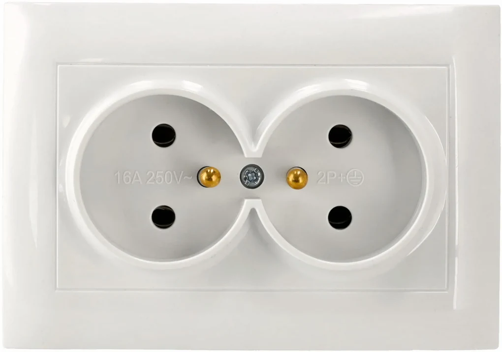 VIPLAST Dvojitá zásuvka 2x2P+Z