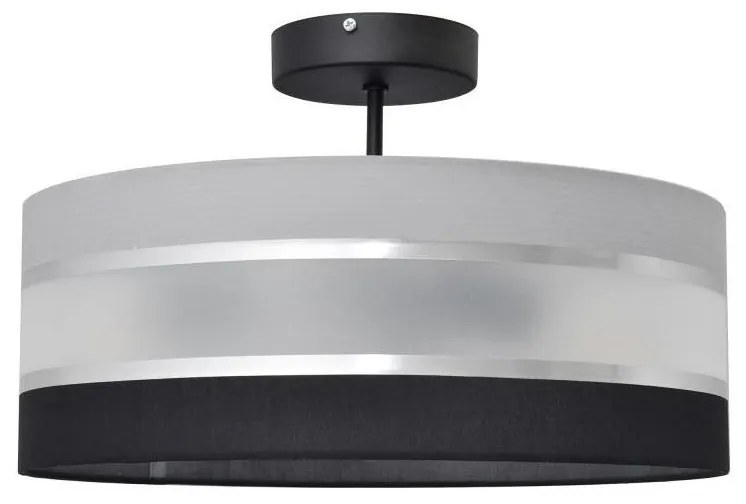 Luster na tyči HELEN 3xE27/15W/230V čierna/šedá/lesklý chróm