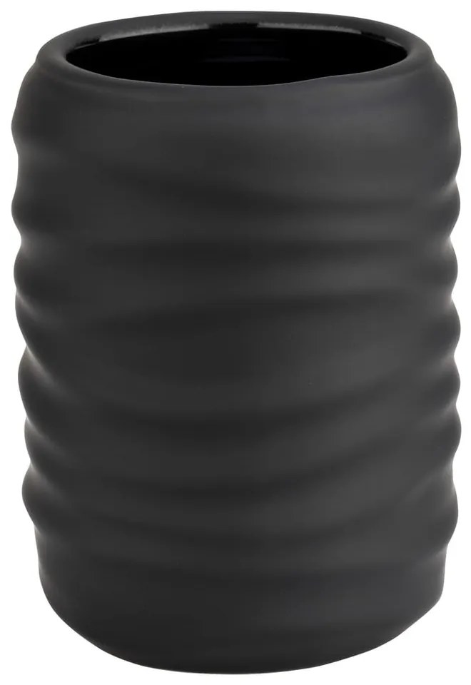 Čierny keramický téglik na zubné kefky Illana – Wenko