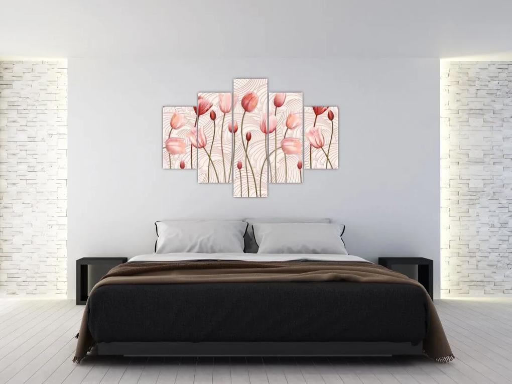 Obraz - Ružové tulipány (150x105 cm)