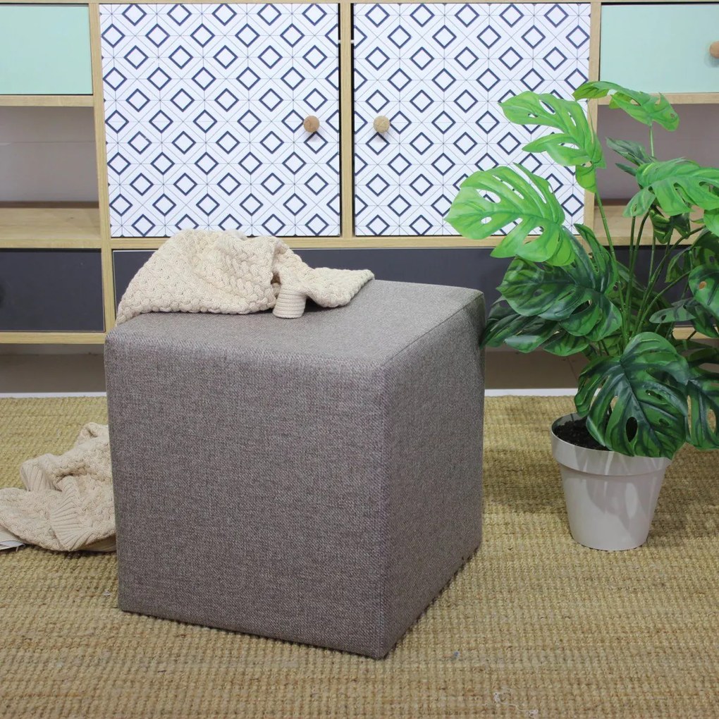 Stolička Kare Pouf Brown