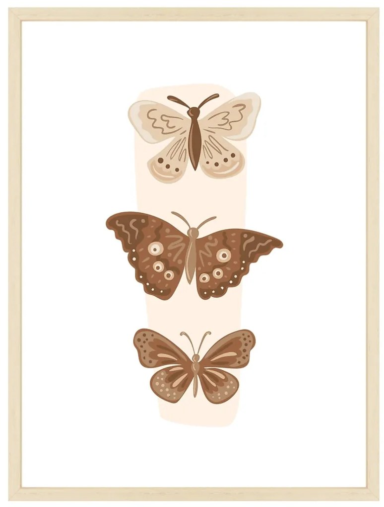 Boho Collection - motýle - obraz do detskej izby Bez rámu  | Dolope