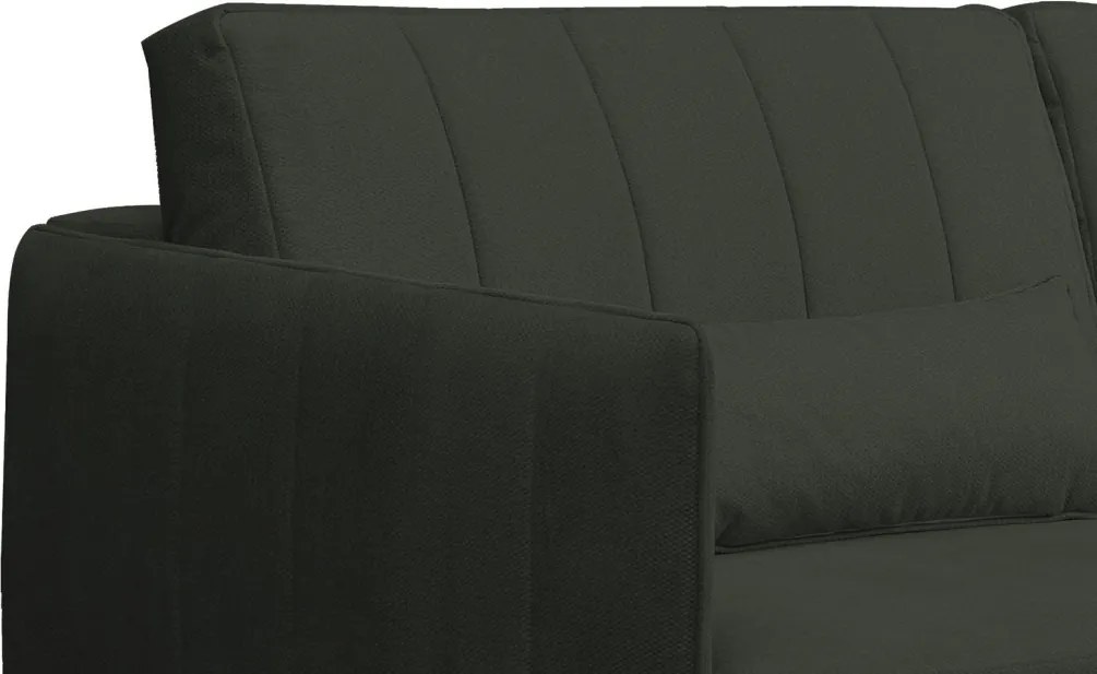 Rozkladacia pohovka Vannes, tmavo zelená látka