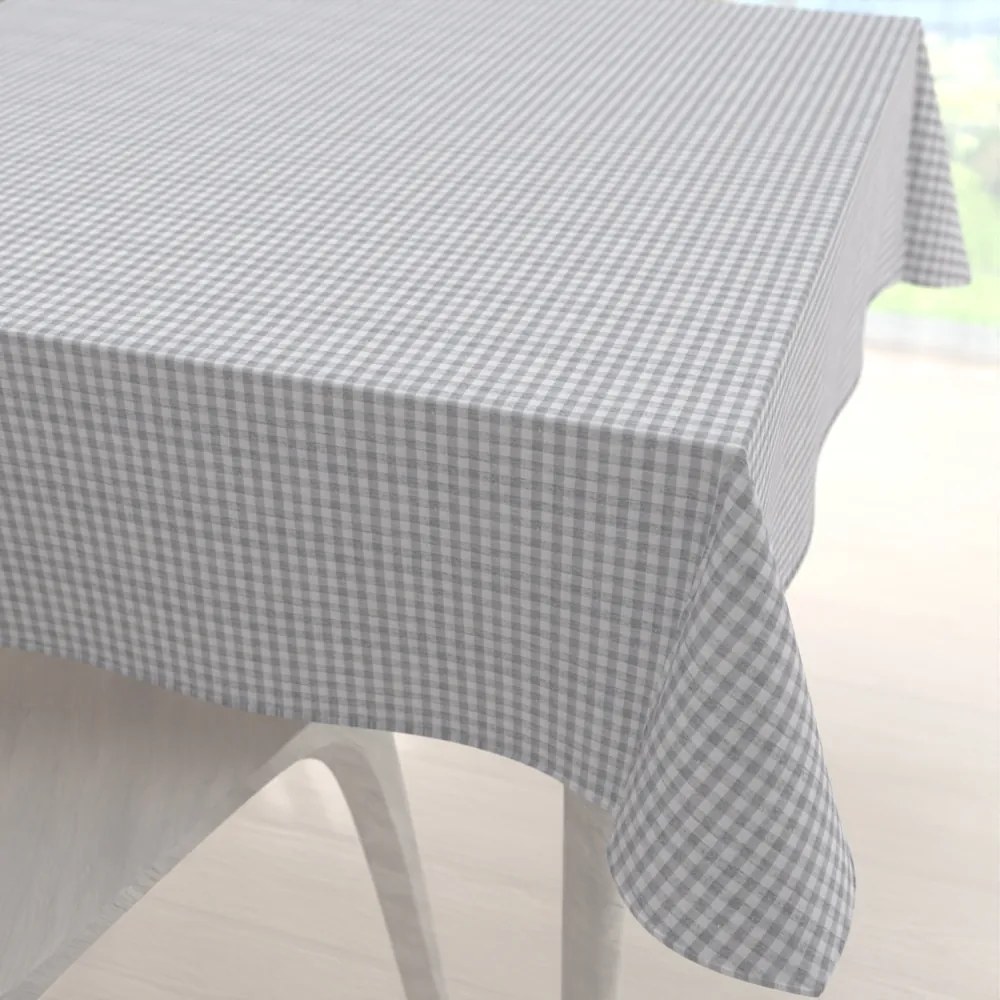 Biante Dekoračný štvorcový obrus Rebeka RE-015 Svetlo sivo-biela kocka malá 130x130 cm