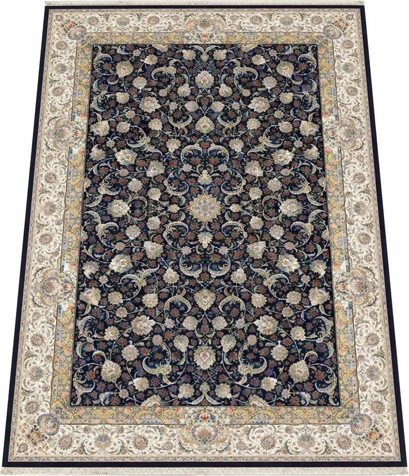 Koberec Sultan 1200 Dark Blue – modrý orientálny vzor 250x350 Rozmer: 150x225 cm