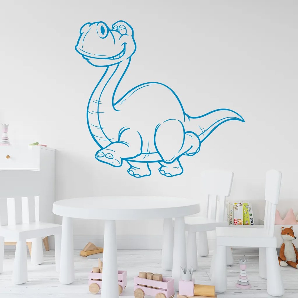 Veselá Stena Samolepka Brontosaurus Farba: oranžová, Veľkosť: 100 x 93 cm