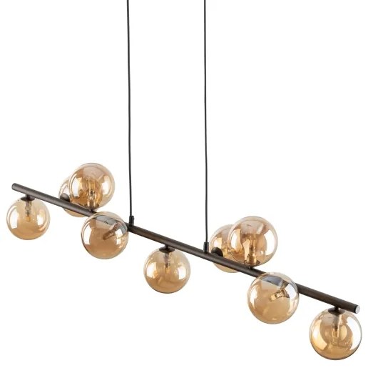 Luster na lanku ESTERA 9xG9/6W/230V hnedá/dymová béžová
