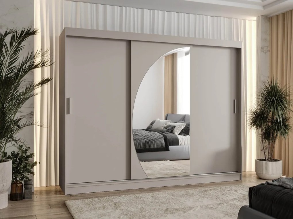 Skriňa so zrkadlom Grilion 250, zásuvka: nie, Farby: dub artisan
