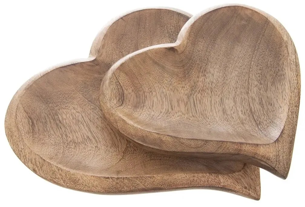 Orion Drevená tácka Mango Srdce 25 x 25 cm, L