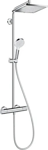 Hansgrohe Crometta E sprchový systém na stěnu s termostatickou batériou chróm 27281000