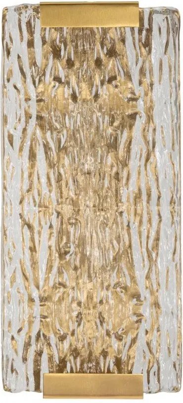 Sklenené nástenné svietidlo v zlatej farbe Oblin – Mauro Ferretti