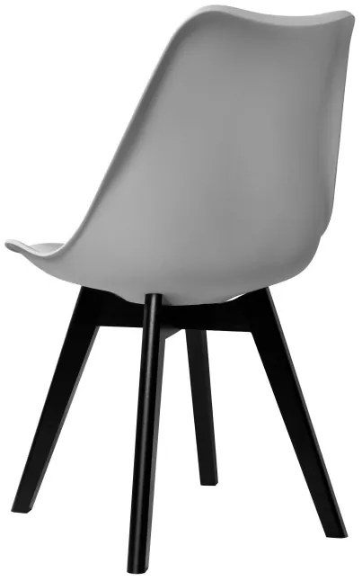 Jedálenská stolička NANTES čierna / sivá