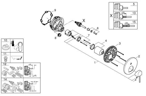 GROHE 24060003 - Batéria PLUS lesklý chróm